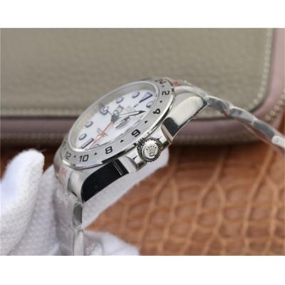 GMF Explorer II 216570 A3187 Automatic Mens Watch White Dial 904L Steel Bracelet Best Edition