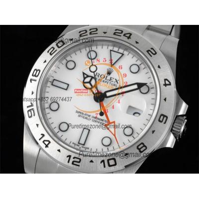 Explorer II 216570 A2813 Automatic Mens Watch GSF White Dial Stainless Steel Bracelet