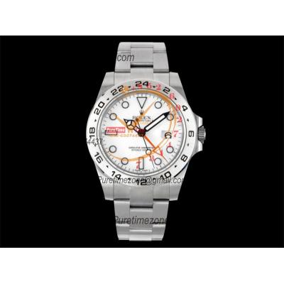 Explorer II 216570 A2813 Automatic Mens Watch GSF White Dial Stainless Steel Bracelet