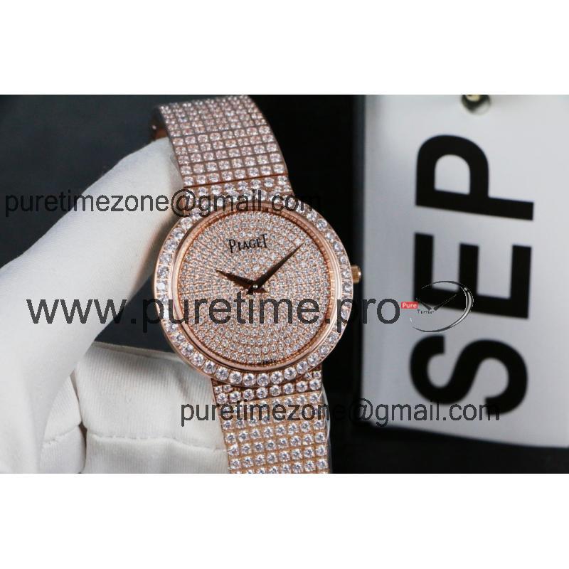 Replica PIGUET Womans Watch Imported Quartz Movement  Diamond Bezel Diamond Dail PIG-E14B