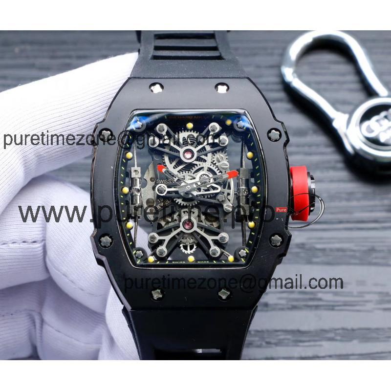 Replica RICHARD MILLE RM27-01 Miyota Automatic Mens Watch PVD Black Steel Rubber Strap