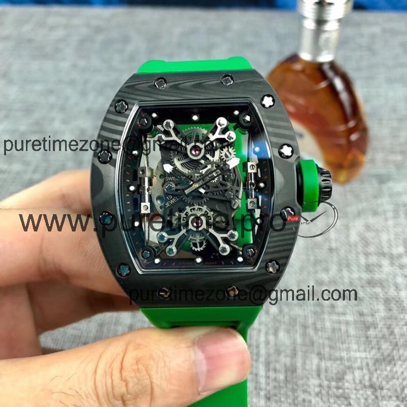 Replica RICHARD MILLE RM50-27-01 Miyota Automatic Mens Watch Carbon Fiber Steel Gray Rubber