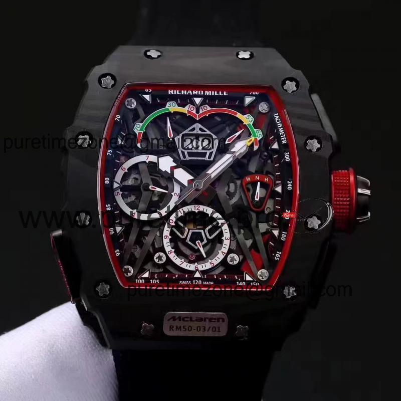 Replica RICHARD MILLE RM50-03/01 McLaren F1 Miyota Automatic RM50-03 Mens Watch Carbon Fiber