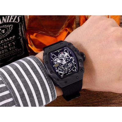 Replica  RICHARD MILLE RM35-02 Miyota Automatic Mens Watch  Carbon Fiber Pattern RM-H10   