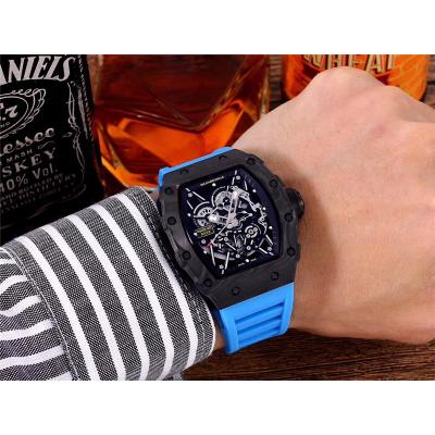 Replica  RICHARD MILLE RM35-02 Miyota Automatic Mens Watch  Carbon Fiber Pattern RM-H10   