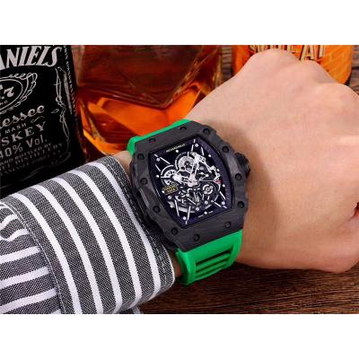 Replica  RICHARD MILLE RM35-02 Miyota Automatic Mens Watch  Carbon Fiber Pattern RM-H10   