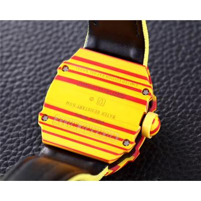 Replica RICHARD MILLE RM27-03 Miyota Automatic Mens Watch Rafael Nadal NTPT Red/Yellow Carbon Fiber RM-H5A 