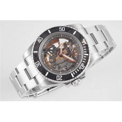 VRF Submariner Andrea Pirlo Project Skeleton SA3130 Automatic Mens Watch SS Bracelet Best Edition