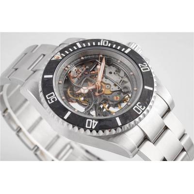 VRF Submariner Andrea Pirlo Project Skeleton SA3130 Automatic Mens Watch SS Bracelet Best Edition