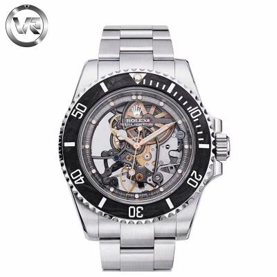 VRF Submariner Andrea Pirlo Project Skeleton SA3130 Automatic Mens Watch SS Bracelet Best Edition