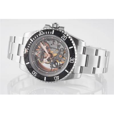 VRF Submariner Andrea Pirlo Project Skeleton SA3130 Automatic Mens Watch SS Bracelet Best Edition