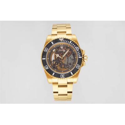 VRF Submariner Andrea Pirlo Project Skeleton SA3130 Automatic Mens Watch YG on SS Bracelet Best Edition