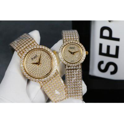 Replica PIGUET Womans Watch Imported Quartz Movement Diamond Bezel Diamond Dail PIG-E14C