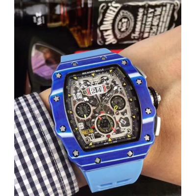 Replica V2 RICHARD MILLE RM011 RM11-03 Miyota Automatic Mens Watch Carbon Fiber Rubber Strap RM011 