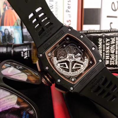 Replica V2 RICHARD MILLE RM011 RM11-03 Miyota Automatic Mens Watch Carbon Fiber Two Tone Rose Gold Black Rubber Strap RM