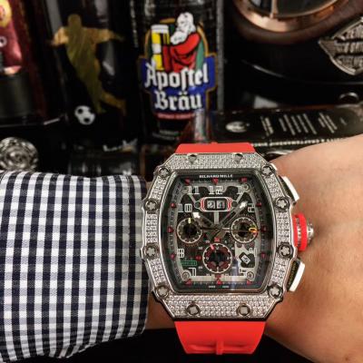 Replica RICHARD MILLE RM011 RM11-03 Miyota Automatic Mens Watch Rose Gold Diamond Bezel 