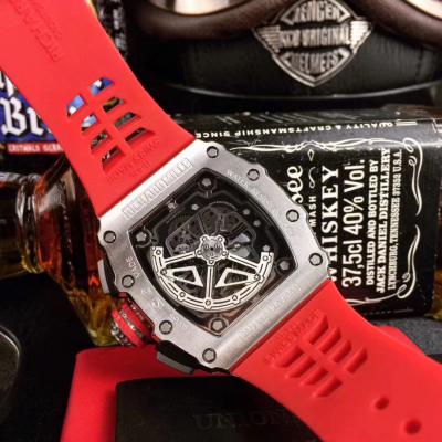 Replica RICHARD MILLE Flyback Chrono RM011 RM11-03 Miyota Automatic Mens Watch Steel Case Red Rubber Strap 