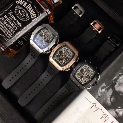 Replica RICHARD MILLE Flyback Chrono RM011 RM11-03 Miyota Automatic Mens Watch PVD Black Steel Case