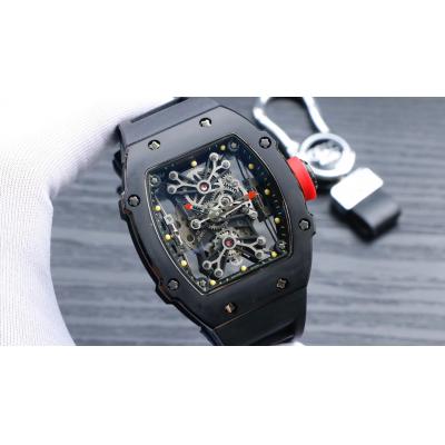 Replica RICHARD MILLE RM27-01 Miyota Automatic Mens Watch PVD Black Steel Rubber Strap