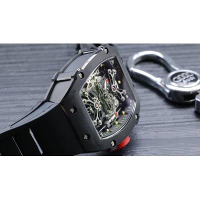 Replica RICHARD MILLE RM27-01 Miyota Automatic Mens Watch PVD Black Steel Rubber Strap