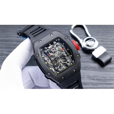 Replica RICHARD MILLE RM27-01 Miyota Automatic Mens Watch PVD Black Steel Rubber Strap