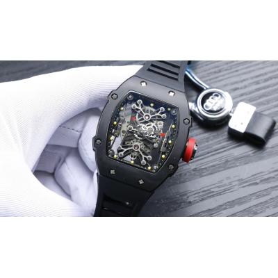 Replica RICHARD MILLE RM27-01 Miyota Automatic Mens Watch PVD Black Steel Rubber Strap