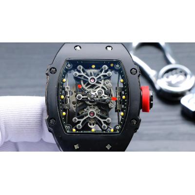 Replica RICHARD MILLE RM27-01 Miyota Automatic Mens Watch PVD Black Steel Rubber Strap