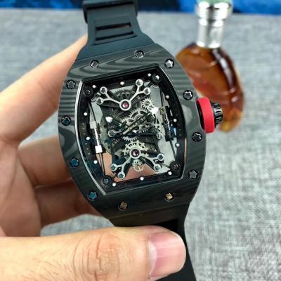 Replica RICHARD MILLE RM50-27-01 Miyota Automatic Mens Watch Carbon Fiber Steel Rubber Strap