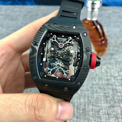 Replica RICHARD MILLE RM50-27-01 Miyota Automatic Mens Watch Carbon Fiber Steel Rubber Strap