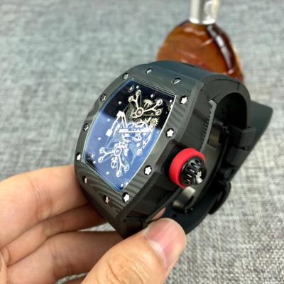 Replica RICHARD MILLE RM50-27-01 Miyota Automatic Mens Watch Carbon Fiber Steel Rubber Strap