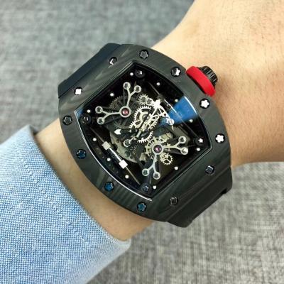 Replica RICHARD MILLE RM50-27-01 Miyota Automatic Mens Watch Carbon Fiber Steel Rubber Strap