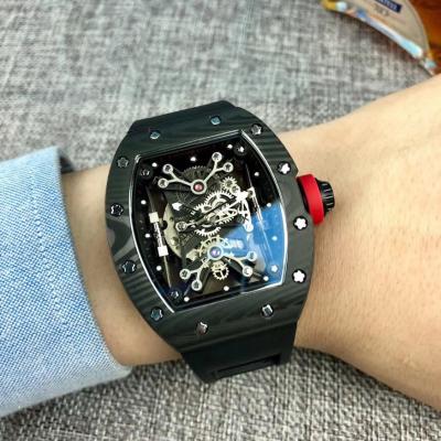 Replica RICHARD MILLE RM50-27-01 Miyota Automatic Mens Watch Carbon Fiber Steel Rubber Strap