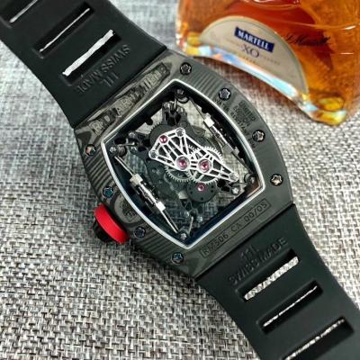 Replica RICHARD MILLE RM50-27-01 Miyota Automatic Mens Watch Carbon Fiber Steel Rubber Strap