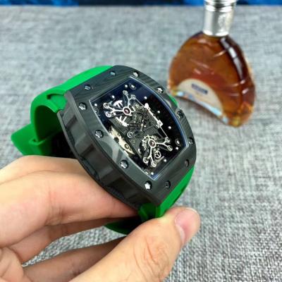 Replica RICHARD MILLE RM50-27-01 Miyota Automatic Mens Watch Carbon Fiber Steel Gray Rubber