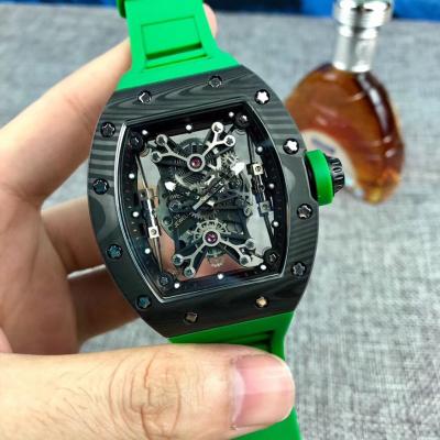 Replica RICHARD MILLE RM50-27-01 Miyota Automatic Mens Watch Carbon Fiber Steel Gray Rubber