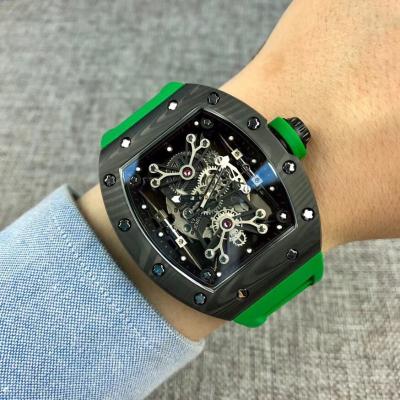 Replica RICHARD MILLE RM50-27-01 Miyota Automatic Mens Watch Carbon Fiber Steel Gray Rubber