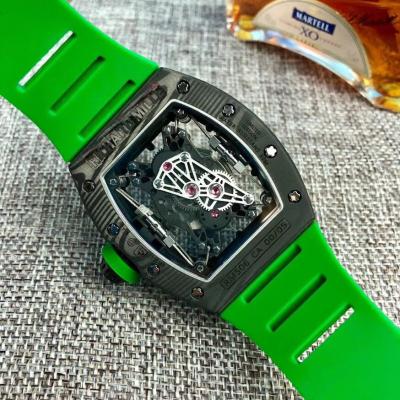 Replica RICHARD MILLE RM50-27-01 Miyota Automatic Mens Watch Carbon Fiber Steel Gray Rubber