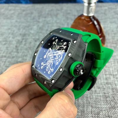 Replica RICHARD MILLE RM50-27-01 Miyota Automatic Mens Watch Carbon Fiber Steel Gray Rubber