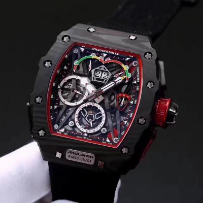 Replica RICHARD MILLE RM50-03/01 McLaren F1 Miyota Automatic RM50-03 Mens Watch Carbon Fiber