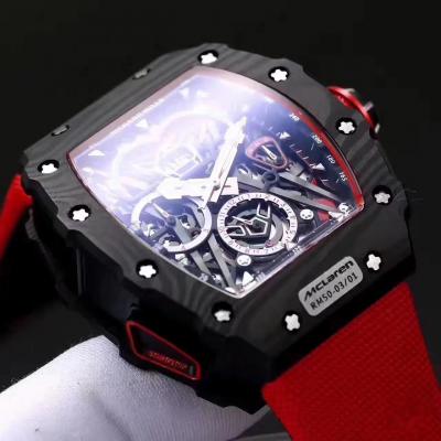 Replica RICHARD MILLE RM50-03/01 McLaren F1 Miyota Automatic RM50-03 Mens Watch Carbon Fiber Red Nylon