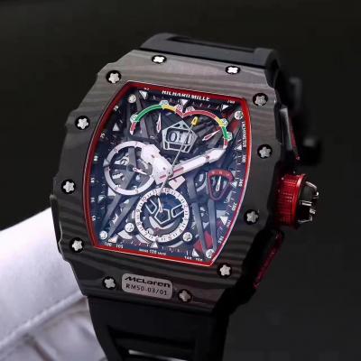 Replica RICHARD MILLE RM50-03/01 McLaren F1 Miyota Automatic RM50-03 Mens Watch Carbon Fiber Black Rubber 4 Style