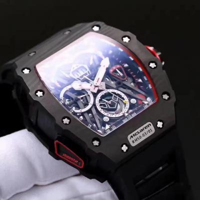 Replica RICHARD MILLE RM50-03/01 McLaren F1 Miyota Automatic RM50-03 Mens Watch Carbon Fiber Black Rubber 4 Style