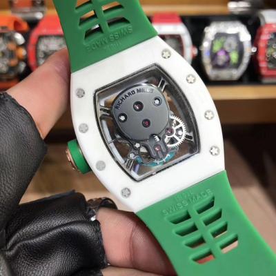 Replica RICHARD MILLE RM052 Skull Dial Miyota Automatic Ceramic Case Green Rubber RM052-01