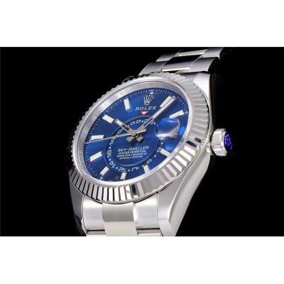 TWF Sky Dweller 326934 Blue Dial A23J Automatic Mens Watch SS Oyster Bracelet Watches Best Edition