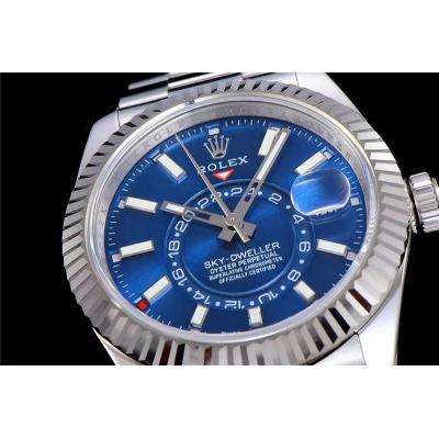 TWF Sky Dweller 326934 Blue Dial A23J Automatic Mens Watch SS Oyster Bracelet Watches Best Edition