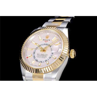 TWF Sky Dweller 326933 White Dial A23J Automatic Mens Watch Two Tone YG SS Oyster Bracelet Best Edition