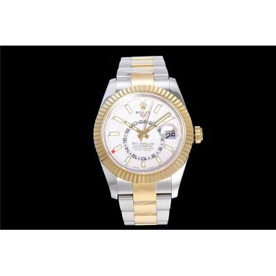 TWF Sky Dweller 326933 White Dial A23J Automatic Mens Watch Two Tone YG SS Oyster Bracelet Best Edition