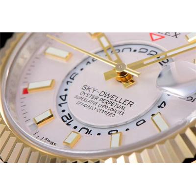 TWF Sky Dweller 326933 White Dial A23J Automatic Mens Watch Two Tone YG SS Oyster Bracelet Best Edition