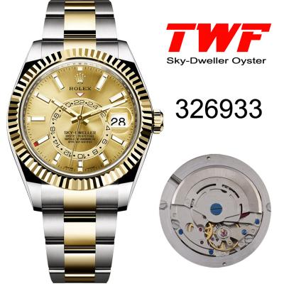 TWF Sky Dweller 326933 Gold Dial A23J Automatic Me...