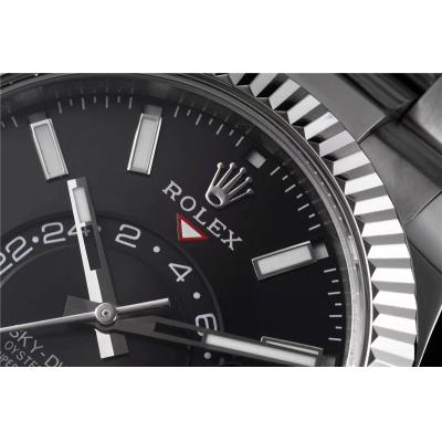 NOOB Sky-Dweller 326934  A9001 Automatic Mens Watch Black Dial SS Oyster Bracelet Best Edition